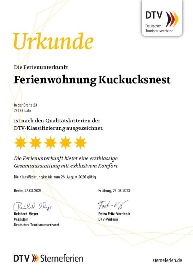 Ferienwohnung Kuckucksnest Lahr  Exteriör bild